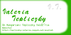 valeria tepliczky business card